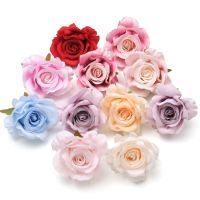 hotx【DT】 30PCS 5cm Curved Artificial Silk Heads Wedding Decoration Birthday Wreath Scrapbooking Fake FlowersTH