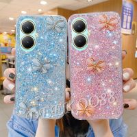 เคสโทรศัพท์สำหรับ VIVOV29 VIVOY27 VIVO V29 V27 V27e Y27 Y36 Y78 Y02A Y02T 4G 5G 2023ใหม่เคสคริสตัลส่องแสงเป็นประกายระยิบระยับสุดหรูผีเสื้อประดับด้วยกากเพชรเคสด้านหลังแบบนุ่มน่ารัก