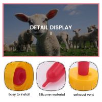 20 Pieces Lamb Teat Feeder Bottle Topper Feeding Milk Drinking for Sheep Goat Pup Dog