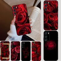 【อิเล็กทรอนิคส์ Nana Ko เคสโทรศัพท์กุหลาบสีแดงสดสำหรับ Huawei Mate 20 30 40 10 9 8โปร S 20X 5G 40E บวก G9Plus Magic3โปร Nova 7i 7 Pro SE