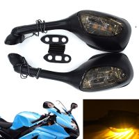 Motorcycle Rearview Side Mirror LED Turn Signal Light For Suzuki K6 K7 K8 GSXR600 GSXR 750 GSX-R 1000 SV650 SV1000 Smoke lens