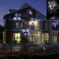 Solar Projector Landscape Lighting Christmas Snowflake Projector Lights Led Outdoor Landscape Decorative Lighting for Xmas Decor Outdoor Lighting