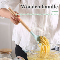 12Pcs Silicone Cooking Utensils Set Wooden Handle Spatula Soup Spoon Brush Ladle Pasta Colander Non-stick Cookware Kitchen Tools