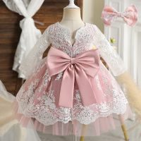 【CW】 Toddler Baby 1st Birthday Baptism Dresses Embroidered  Gown Communion Infant Kids