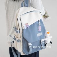 Uniqlo High-end 2023 NEW Schoolbag Niche Unpopular Hit Color Japanese College Style Lazy Large Capacity Female Mori High-value Backpack Mens Backpack schoolbag New