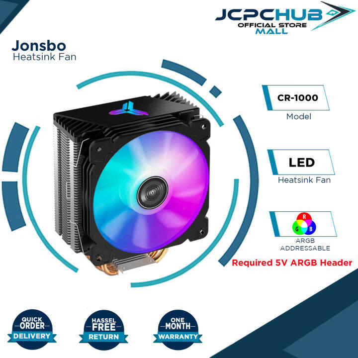 Jonsbo CR1000 ARGB, HSF Required 5V ARGB Header LED Heat Sink Fan
