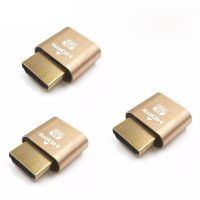 DELETERIOUS66DE1 3ชิ้นมินิ VGA 19201080ล็อกหน้าจอแผ่น HDMI หน้าจอจำลองการแสดงผลเสมือน DDC EDID ปลั๊กหลอก