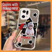 Makeup mirror Little Fresh Phone Case For OPPO Find X5 Pro flower trend Mirror surface lovely originality youth texture