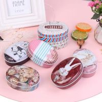 1pc Oval Shape Collectable Tin Box Handmade Soap Box Candy Pill Case Jewelry Storage Packing Box Storage Boxes