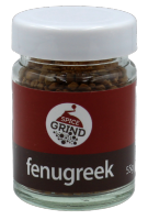 SPICEGRIND Fenugreek Seeds, or Methi, glass bottle, 55 grams