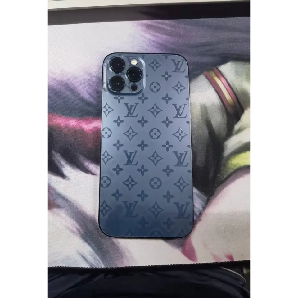 TT】3D LV Design Transparent Carbon Fiber Back Film Protector