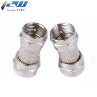 Silver Zinc Alloy Type F Male Plug Connector Socket to RF Coaxial TV Antenna Female RF Adapter F Straight Thread Head F (5 PCS)