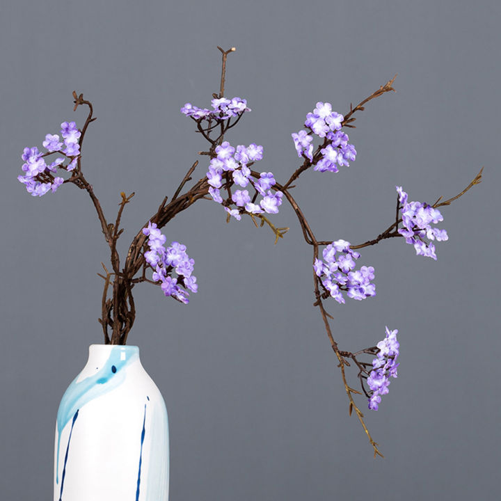 สงสัย-ดอกซากุระประดิษฐ์87ซม-ดอกหวายเหมือนดอกไม้ผ้าไหมปลอมต้นไม้ปลอมเหมือนจริงหลากสี