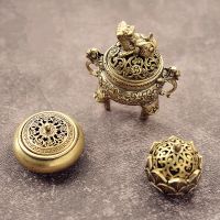 1pc Copper Incense Burner Home Exquisite Censer Desktop Decoration Chinese Buddha Holder Mini Incense Burner Decorative