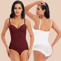 （A Beautiful） UnderwireBodysuit Women Shapers Stretch Solid Color Silky Underwear Bodysuits Shapewear