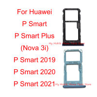 ถาดซิมการ์ดใหม่สำหรับHuawei Pสมาร์ท 2019 2020 2021 ซิมการ์ดถาดใส่การ์ดReader AdapterสำหรับHuawei P smart Plus Nova 3i-Shumue