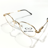 Chrome hearts กรอบแว่นตา CH รุ่น Bubba Gold Frame Glasses แว่นตาวินเทจ แว่นตาน้ำหนักเบา