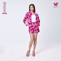 Woman Shanghai Dream Satin Shorts กางเกงขาสั้นทรงสวยสไตล์จีน ผ้าพิมพ์ลายผีเสื้อ ใส่สบายด้วยเนื้อผ้า Cotton 100% ทอในรูปแบบของซาติน