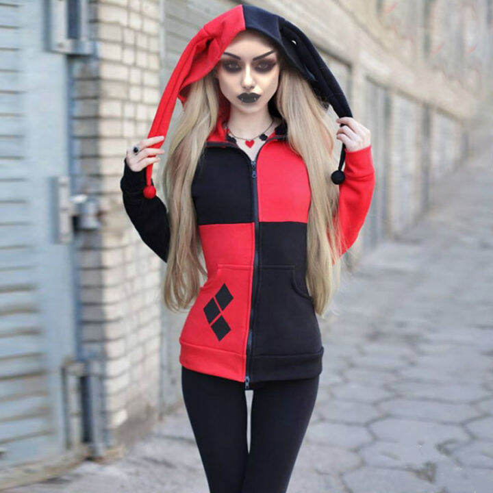 harlequin-clown-jester-costume-scary-hooded-coat-hoodie-lady-girls-halloween-cosplay-outfit-sweatshirt-for-adult-women-black