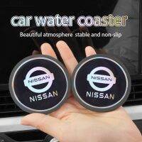 Car Laser Silicone Colorful Reflective Water Coaster for Nissan Kicks Navara Versa Np300 Sentra March Nv350 Caravan X-trail Almera Accessories