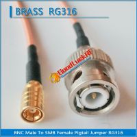 1X Pcs High-quality Q9 BNC Male To SMB Female Plug RF Connector RG316 Pigtail Jumper Cable Low Loss