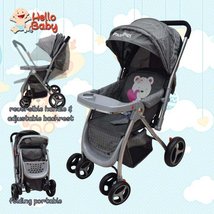 Hello Baby T9001 Baby Infant Stroller Reversible Handle Portable