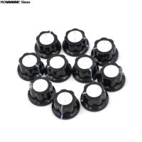 ♠ 10pcs/pack Potentiometer Knob Rotary Cap MF-A01 A01 Potentiometer Bakelite Governor Knob Material Plastic Metal Black