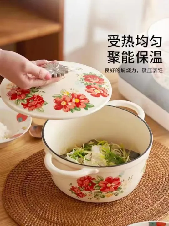 Kitchen Plus Camella Enamel Coated Cast Iron Pot Lazada PH