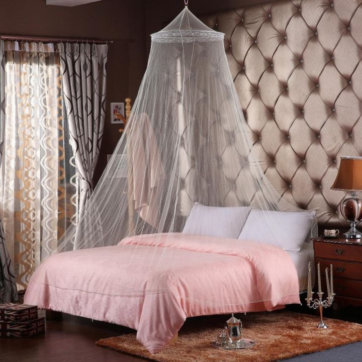 lz-polyester-practical-round-dome-princess-bed-canopy-solid-color-hanging-net-canopy-see-through-bedroom-decoration