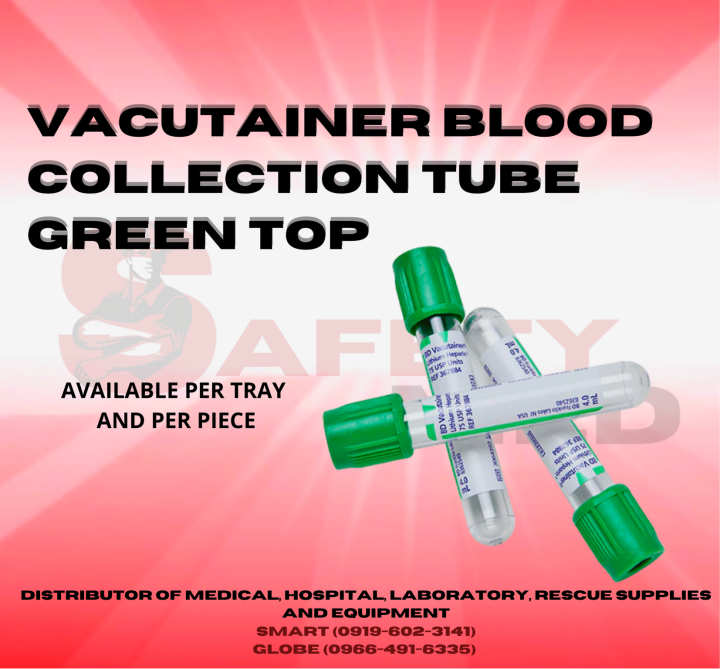 VACUTAINER BLOOD COLLECTION TUBE GREEN TOP 5ML PER PIECE Lazada PH