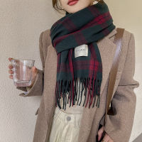 Luxury High Quality Small Fresh Plaid Scarf Female Autumn And Winter Tassel Warm Shawl Hundred Scarf