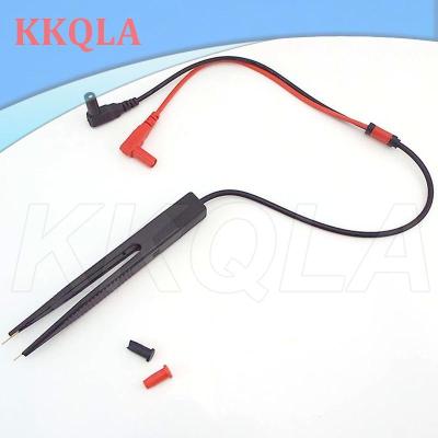 QKKQLA Smd Ic Inductor Test Clip Pen Tweezers Banana Pend For Resistor Multimeter Capacitor Meter Clip Smd Components