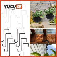 YUCUZF SHOP 8PCS มัลติฟังก์ชั่น โลหะ แขวน ตะขอรั้ว เครื่องให้อาหารนก วงเล็บ กระถางต้นไม้