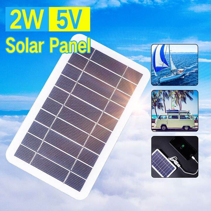 5V 400Ma Solar Panel EVA Lamination Class A Polysilicon 2W Output USB