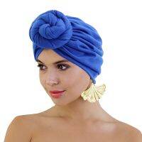 【YF】 New Fashion Knotted Turban With Elastic Solid Color Lovely Doughnut Hat For Women Headscarf Outside Hair Accessories