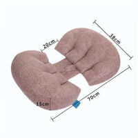 Pure Color Cotton Linen Pregnancy Pillow Washable U-shaped Side Pillow During Pregnancy Maternity Sleeping Artifact Supplies