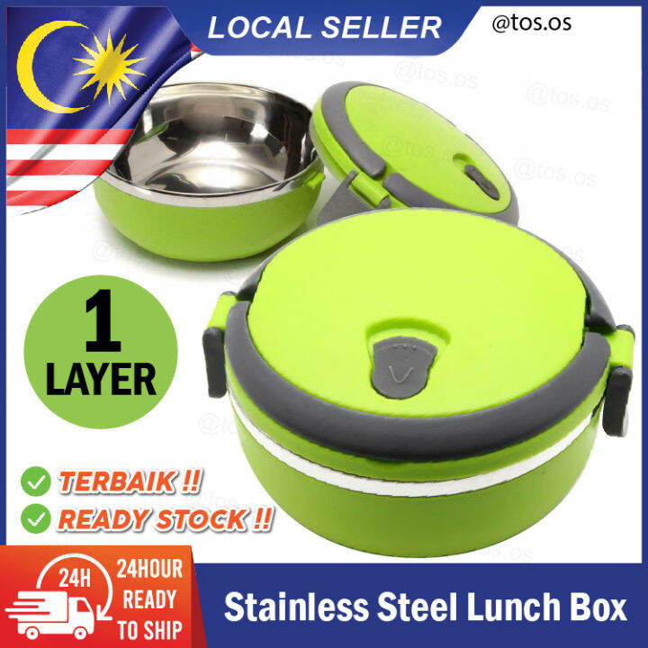 1 Layer Stainless Steel Lunch Box Thermal Food Containers Insulated