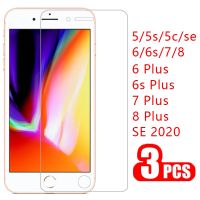 [Electronic film] 3ชิ้นกระจกป้องกันสำหรับ Iphone Se 2020 2 8 7 6 6วินาทีพลัส5วินาที5c 5วินาทีป้องกันหน้าจอกระจกนิรภัยบน I โทรศัพท์8พลัส7พลัส6SP Lus