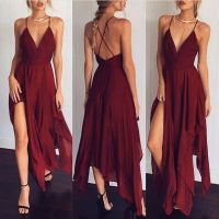 COD DSTGRTYTRUYUY ❀ Summer Women Boho Long Evening Party Cocktail Casual Beach Dress Sundress