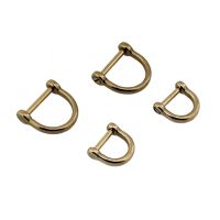 【cw】 1 x Solid brass D shackle Clasp Metal Buckle Keychain Ring Hook screw pin joint Connecter Bag Strap Clasp Leathercraft Accessory 【hot】