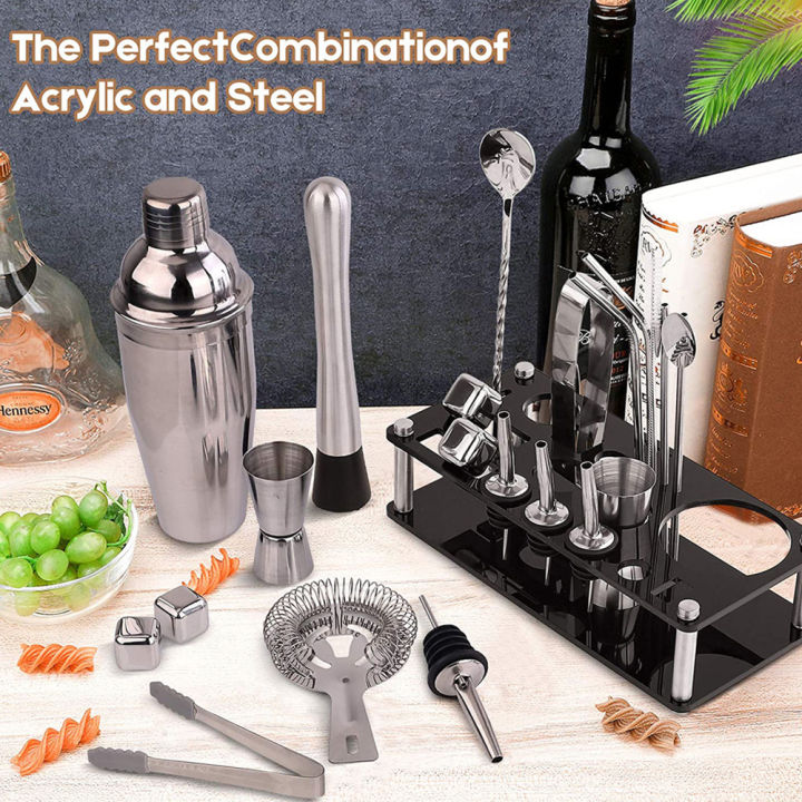 23pcs-ค็อกเทล-shaker-550-750-ml-jigger-ชุดบาร์เทนเดอร์cocktail-shaker