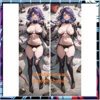 Dakimakura อะนิเมะปลอกหมอน Genshin ผลกระทบ Raiden Shogu พิมพ์สองด้านขนาดชีวิตปลอกหมอนของขวัญสามารถปรับแต่ง