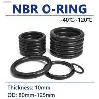 ✙ 1/2pcs CS 10mm O-Ring NBR O Ring Sealing Gasket OD 80mm-125mm Black Nitrile Rubber Spacer Oil Resistance Washer Round Shape