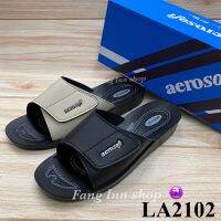 aerosoft LA  2102  รองเท้าแตะสวมหญิง   (35-41)  สีดำ /สีครีม