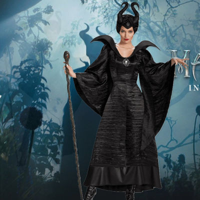 ใหม่ฮาโลวีนสวมบทบาท Sleeping Curse Dark Witch Demon Queen Costume DS เครื่องแต่งกายสำหรับการแสดงบนเวที