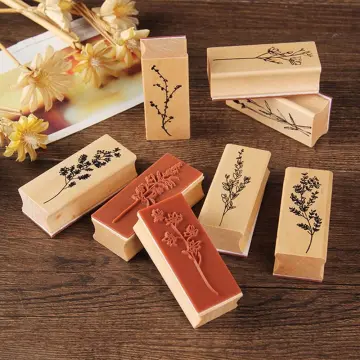 1Pcs Lucky Tree and Flower Pattern Mini Diy Soap Stamp Diy