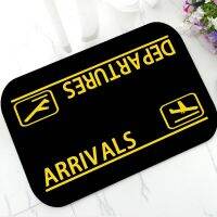 Cool Airplane Arrivals Departures Front Door Mat Floor Rug Carpets for Bathroom Kitchen Non Slip Hallway Entry Welcome Doormat