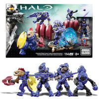 Mega Bloks 114Pcs Halo Model Building Blocks Ovenant Storm Lance Building Kit Action Figure Playset Games Construction Toy Gifts