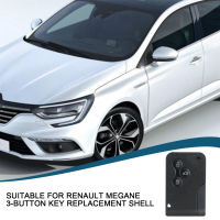 3ปุ่มสมาร์ทการ์ดสำหรับ Renault Clio Logan Megane 2 3 Koleos Scenic Card Case สีดำรถ Key Fob Shell ขนาดเล็ก Key