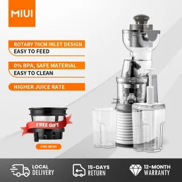 MIUI Cold-Press Juice Extractor Large Inlet Slow Juicer Kitchen Household  Fruit/Vegetable Blender FFX Filter Easy to Clean PRO